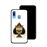 Capa Hapdey para Samsung Galaxy A40 2019 Design Ás de Espadas Caveira em Silicone Flexível e TPU Preto_2