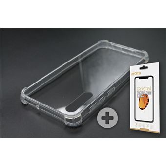 Película de Vidro Temperado + Capa skyhe Para Samsung Galaxy A30 Gel Reforçado Transparente - 1