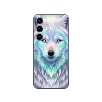 Capa Maniacase para Samsung Galaxy S24 FE | White Wolf Reflexo Roxo - 1