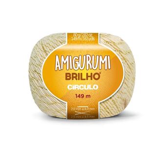 Fio de Crochet Círculo Amigurumi Brilho | 80G | Creme - 1