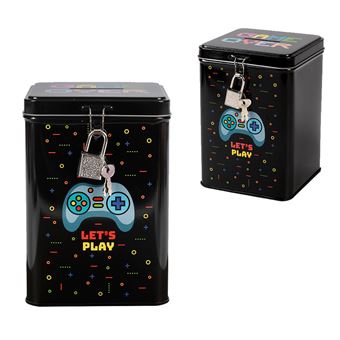 Mealheiro I-Total Let'S Play Metalico com Cadeado Xl2292 - 1