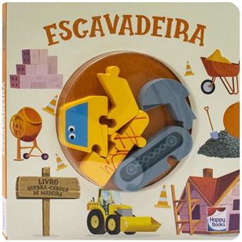 Livro Quebra-Cabeça De Madeira: Escavadeira - 1