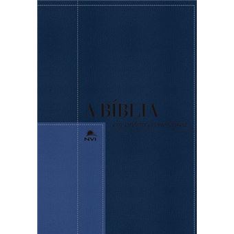 Bíblia Nvi Em Ordem Cronológica - Capa Luxo Azul Claro E Escuro - 1