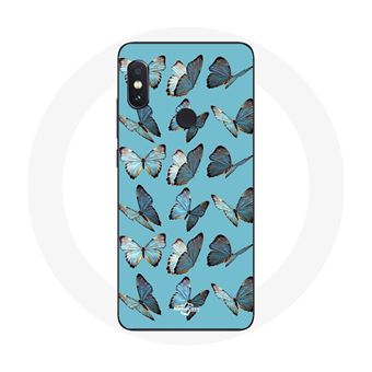 Capa Maniacase para Xiaomiredmi Note 5 Pro Borboletas Fundo Azul - 1