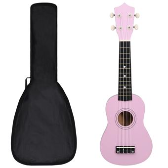 Conjunto Ukulele Soprano Infantil com Saco vidaXL | 21'' - Rosa - 1