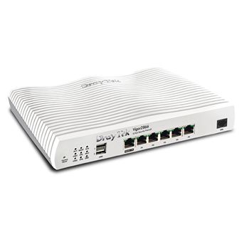 Router com Fio Draytek Vigor 2866: Gfast Modem-Firewall | Cinzento - 1