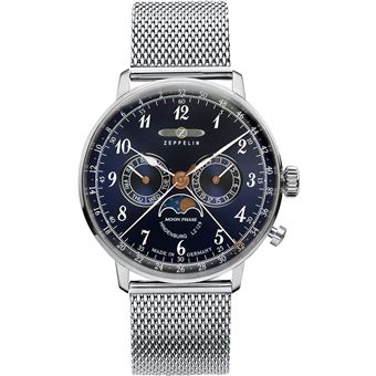 Relógio Homem ZEPPELIN LZ129 HINDENBURG MOONPHASE 7036M-3 - Prata - 1