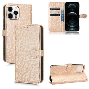 Capa FOXDOCK para iPhone 12/12 Pro | Fecho Magnético | TPU Macio | Compartimentos para Cartões | Dourado - 1