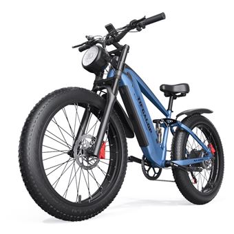 Bicicleta Elétrica Tifgalop | Pneus 26'' | Bateria Removível de 48V 18Ah | 1000W | Azul - 1