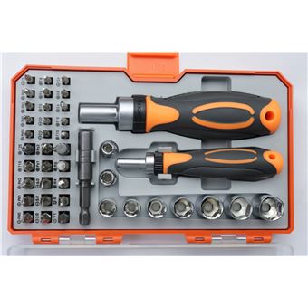 Conjunto de Chaves Multifuncionais 42 em 1 Andowl Q-GJ001 | Preto + Laranja - 1