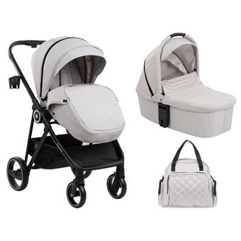 Carrinho de Bebé com alcofa 2 em 1 Kikka Boo Gianni Gris - 1