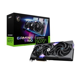 Placa de Vídeo MSI GAMING GeForce RTX 5070 Ti 16G TRIO OC | Preto - 1