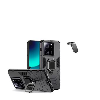 Kit Phonecare Suporte Magnético L Safe Driving Carro + Capa 3X1 Military Defender para Xiaomi 13T Pro | Preto - 1