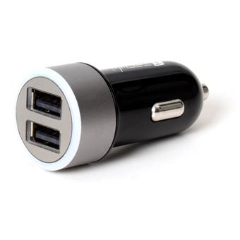 Carregador de Dispositivos Móveis Techly IUSB2-CAR-ADP482 | Prateado - 1