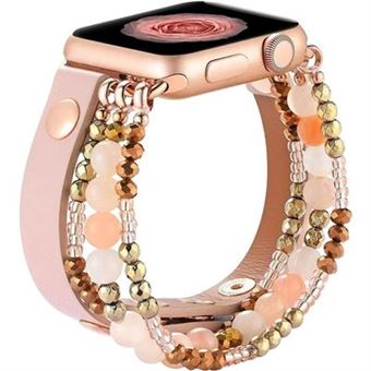 Bracelete Orysin em Pele com Pedras Decorativas | para Apple Watch Series 9 45mm - 1