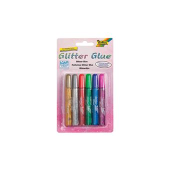 Blister de 6 Tubos Cola Glitter FOLIA 570 - 1