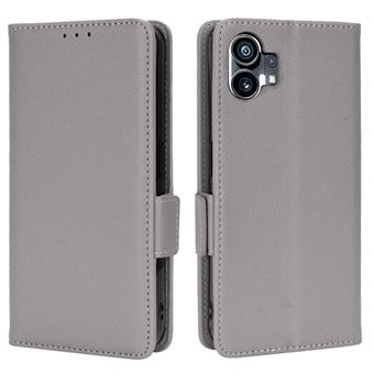 Capa ZURSANA para Nothing Phone 1 | Flip | Pele PU | Fecho Magnético | Porta-cartões | Cinza - 1