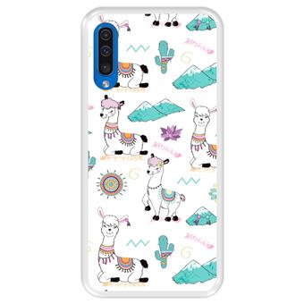 Capa Tpu Hapdey para Samsung Galaxy A50 2019 | Design Padrão de Lhama - Transparente