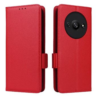 Capa FOXDOCK para Xiaomi Redmi A3 | Prova de Choque | Magnética| TPU | Suporte para Cartão | Vermelho - 1