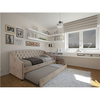 Cama Dupla e Sofá Ideia Home Design Sagres | 200×90 cm | Bege - 1