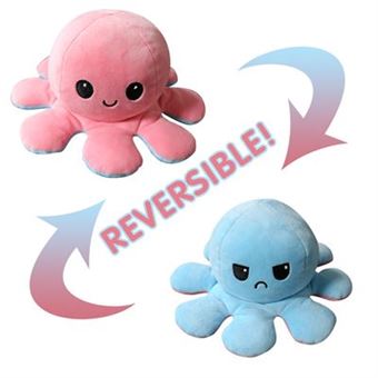 Polvo de Peluche Reversível Deal We | 20 cm - Rosa + Azul - 1