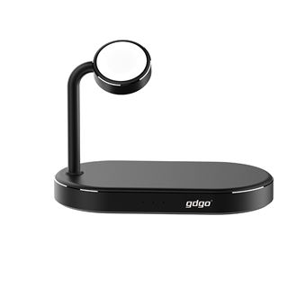 Carregador Wireless 3 em 1 GDGO GDMFDK07 | MFI | 10W | Type-C | QC3.0 | ABS - Preto - 1