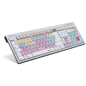 Teclado com Fios Logickeyboard Avid Pro Tools | Idioma: Alemão | Prateado - 1