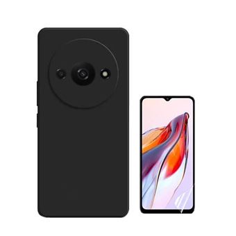 Kit Película Hydrogel Full Cover Frente + Capa Silicone Líquido Phonecare para Xiaomi Redmi A3 - Preto - 1