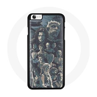 Capa Maniacase para Iphone 4 Game Of Thrones Temporada 8 Le Trône de Fer Anexar Personagens Fundo Cinzento - 1