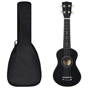 Conjunto Ukulele Soprano Infantil com Saco vidaXL | 21'' - Preto - 1