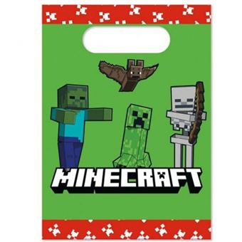Sacos de papel para lembrança de festa Decorata Party Minecraft | 4 Unidades - 1