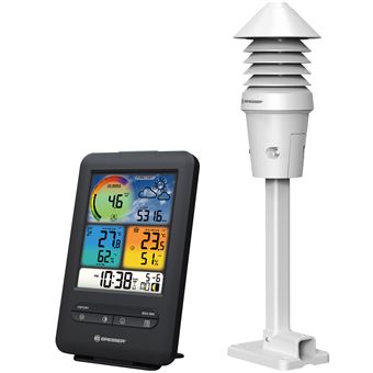 Estação Meteorológica Bresser a Cores | WiFi | Sensor | 4 em 1 | Luz/UV - Preto - 1
