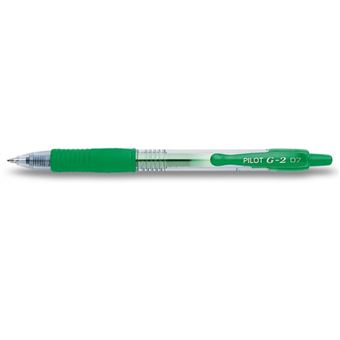 Caneta Retráctil Pilot G2 Verde Mediano - 1