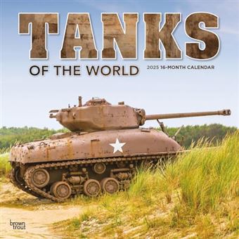 Tanks of the World | 2025 12 x 24 Inch Monthly Square Wall Calendar | Plastic-Free | BrownTrout | Military Vehicle Equipment - 1