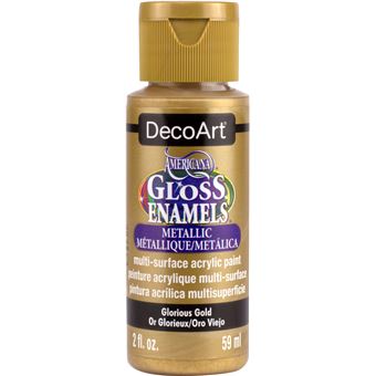 Tinta Americana Gloss Enamels para Vidro | Dourado Dag71-30 | 59 ml - 1