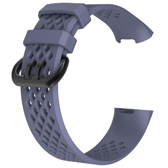 Pulseira de Silicone WISETONY para Fitbit Charge 3 5.1-7.1inch Cinzento - 1