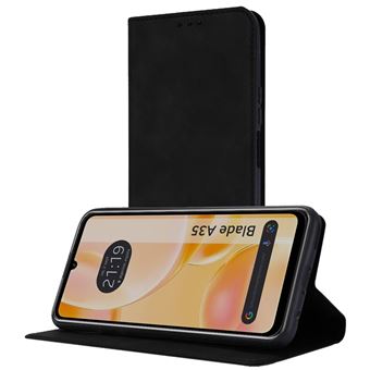 Capa TUMUNDOSMARTPHONE de couro sintético com porta-cartões para Zte Blade A35 / A55 Preto - 1