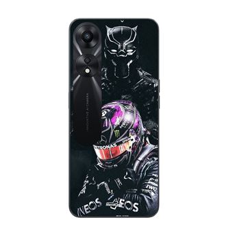 Capa Maniacase para Oppo A78 5G | Lewis Hamilton Pantera Negra - 1
