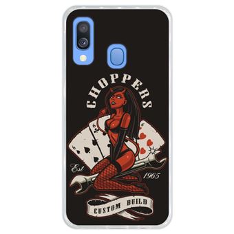 Capa Hapdey para Samsung Galaxy A40 2019 Design SheDevil em Silicone Flexível e TPU
