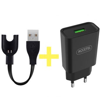 Pack Adaptador + Carregador New Science para Mi Band 3 - Preto - 1
