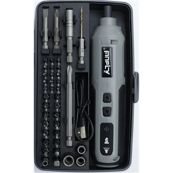 Aparafusadora Elétrica + Caixa de Ferramentas Andowl Q-LS9 | Cinza - 1