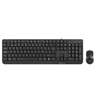 Teclado com Fios + Rato NGS Cocoa Kit | Preto - 1
