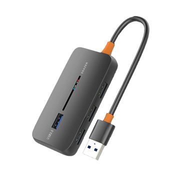 Adaptador ERAZER HA04-2 4 em 1 | USB a 4USB3.0 ABS 0.5m - 1