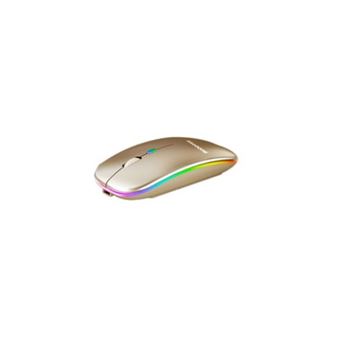 Rato Wireless para Computador MODORWY MO2101 | Sem Fio | 2.4GHz | USB | 1400-1600DPI | Luz LED | 500 mAH | Dourado - 1
