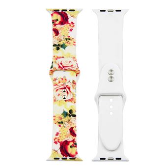 Bracelete de Silicone HSMY Colorida para Apple Watch Series 6/ SE/ 5/ 4 | 44 mm - Multicolor24 -Tamanho L - 1