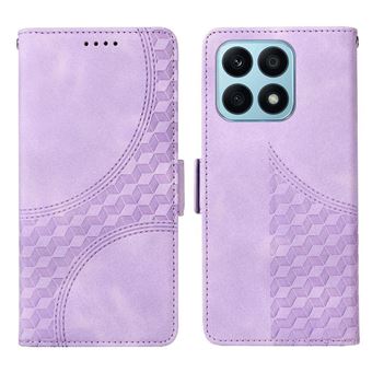 Capa FLOODKING para Honor X8A 4G | Design Acolchoado | Couro PU Premium | Roxo - 1