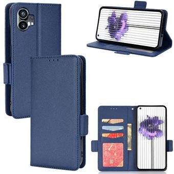 Capa ZURSANA para Nothing Phone 1 | Flip | Pele PU | Fecho Magnético | Porta-cartões | Azul - 1