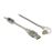 Cabo USB DeLOCK 0.5m, USB2.0-A/USB2.0-B 0.5m USB A USB B Prateado, Transparente_0