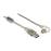 Cabo USB DeLOCK 0.5m, USB2.0-A/USB2.0-B 0.5m USB A USB B Prateado, Transparente_1