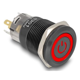 Interruptor de Botão DeLOCK 22023 | Vermelho - 1